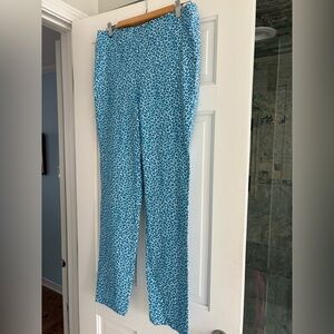 j McLaughlin Blue Leopard pants size 10